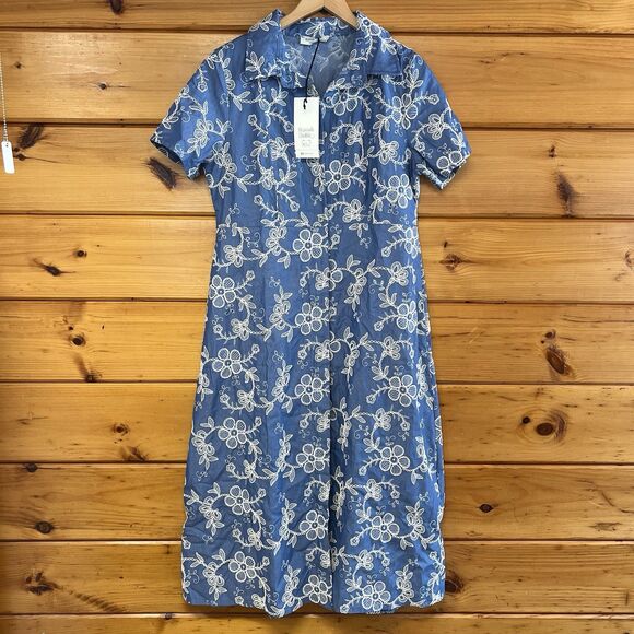 Made in Italy Dresses & Skirts - LA PICCOLA CREATIVA Made In Italy Short Sleeve Embroidered Maxi Dress SZ XL NWT